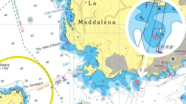 Miesto nárazu lode - mapa