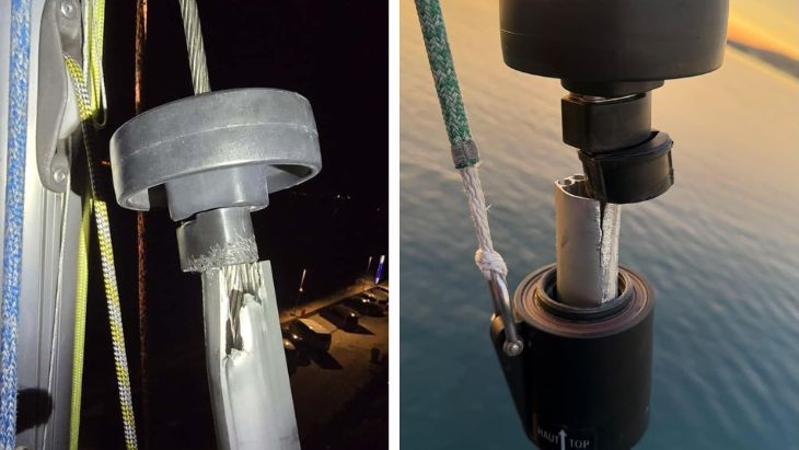 Kontrola stehu na plachetnici