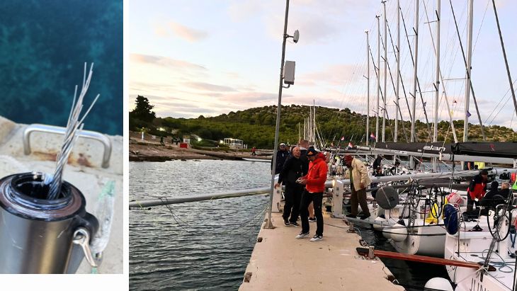 Zlomený sťažeň na plachetnici