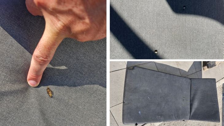 Prepálené podsedáky na lodi