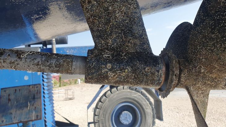 Propeler po vytiahnutí z vody